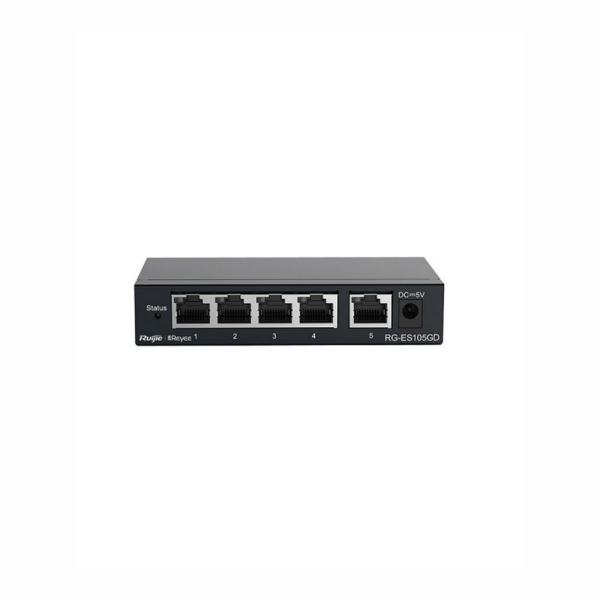 Ruijie Reyee RG-ES05G 5 Portlu, Gigabit, Yönetilemez, Plastik Kasa Switch