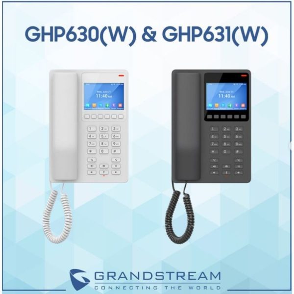 Grandstream GHP631 Ekranlı IP Otel Telefonu (Siyah)