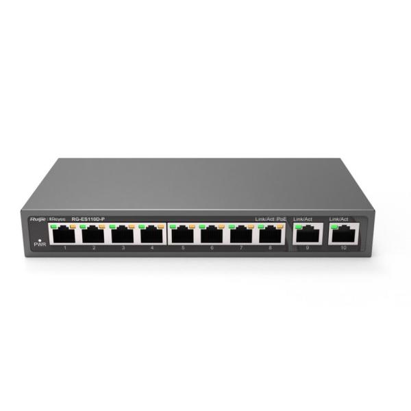 Ruijie Reyee RG-ES110D-P 8 10/100 Poe, 2 Gigabit Port 110W Switch